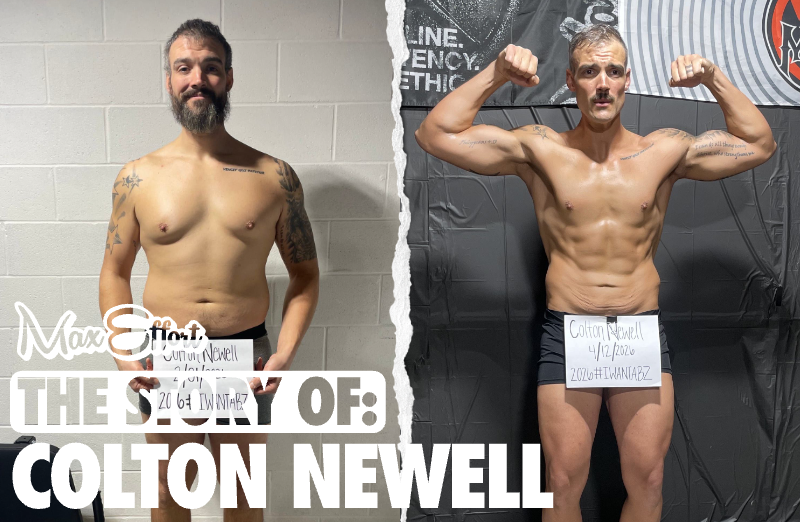 Colton Newell — before and after transformation